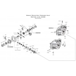 Single Reduction Forward Axle (Before June 2008) - Exploded View